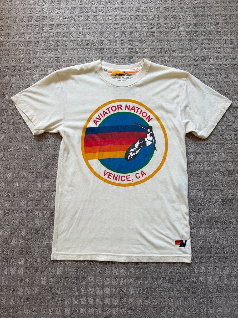 Aviator Nation Signature Tee Vintage White Small